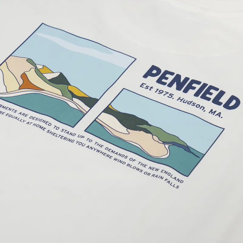 Penfield Block Landscape T Shirt Vanilla Ice-4