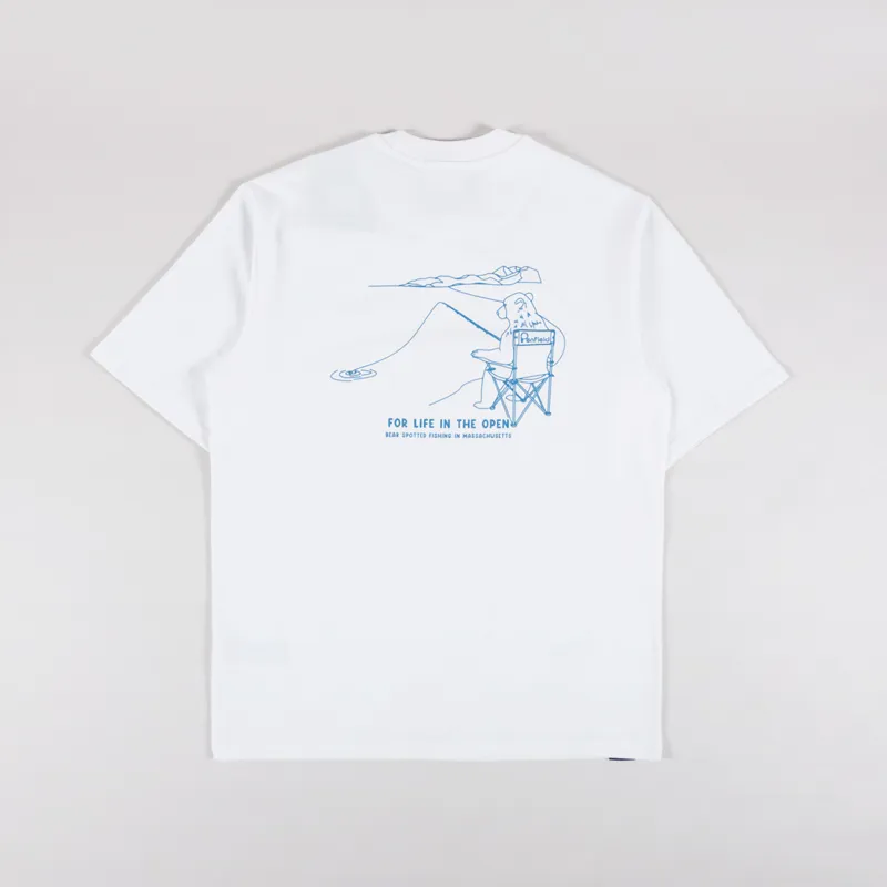 Penfield Fishing Bear T Shirt Bright White