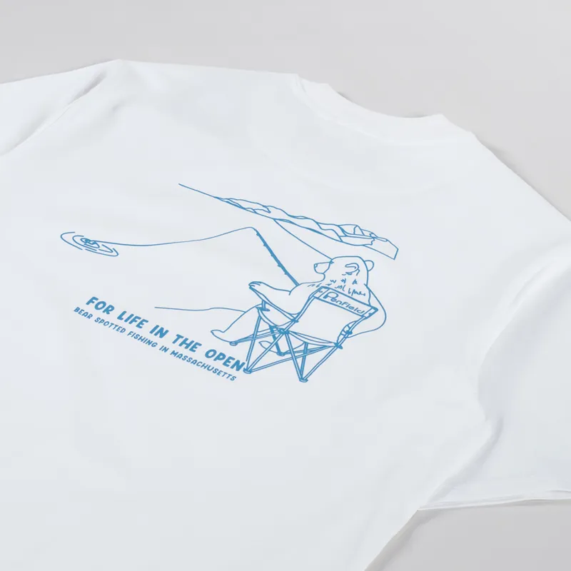 Penfield Fishing Bear T Shirt Bright White-2