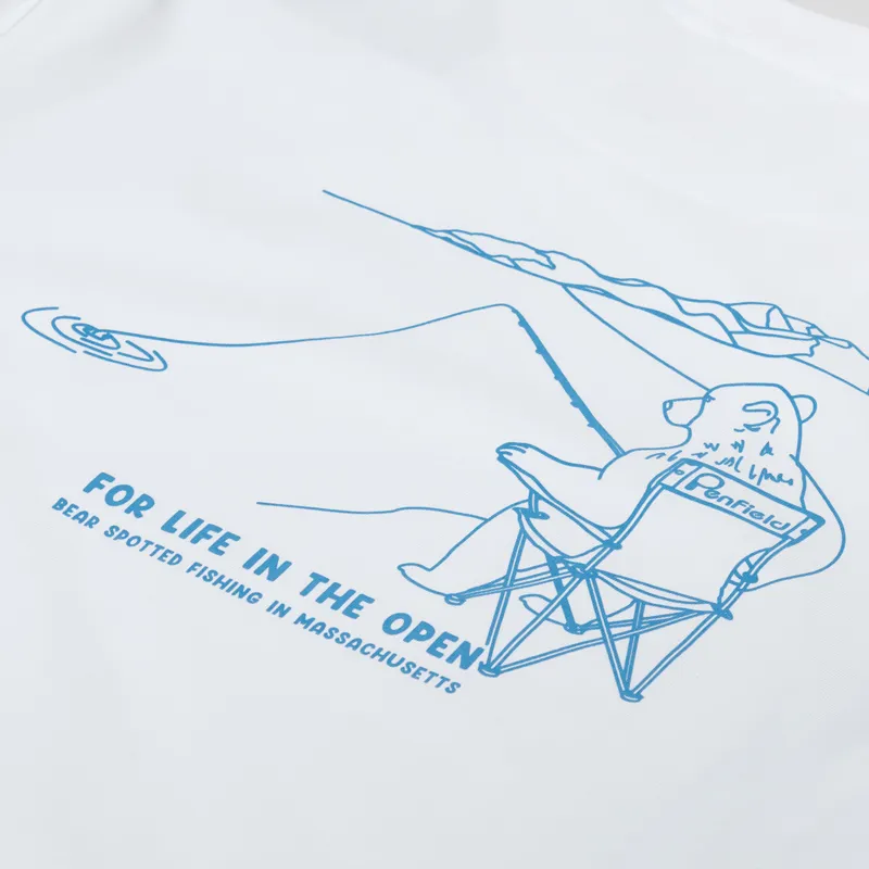 Penfield Fishing Bear T Shirt Bright White-4