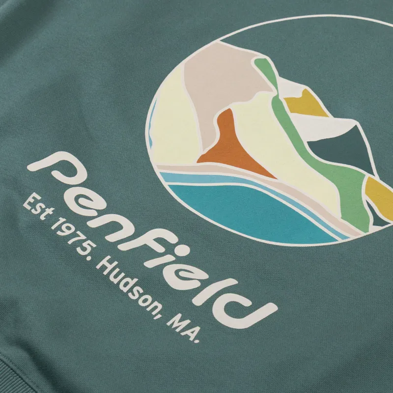 Penfield Circle Landscape Hoodie Dark Forest-4