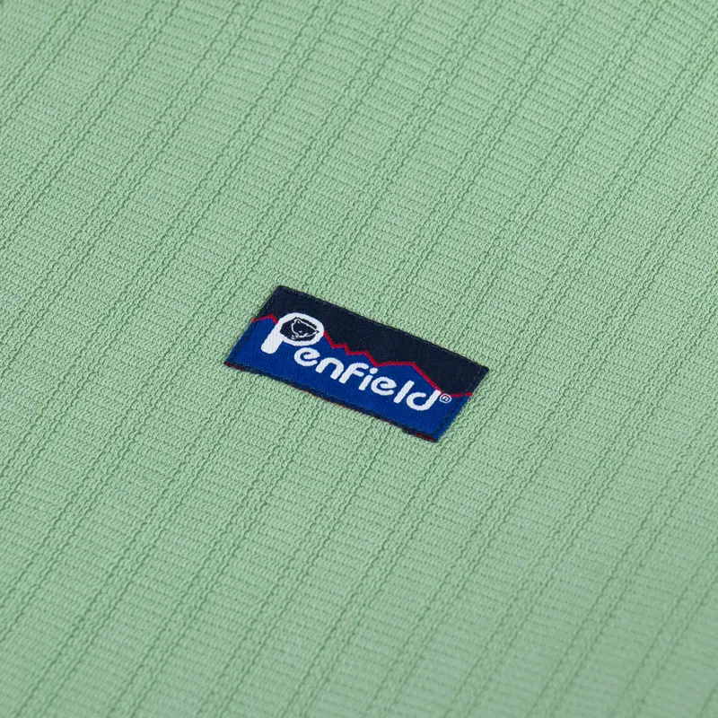 Penfield Textured Stripe Half Zip Funnel Sweatshirt Mistletoe-5