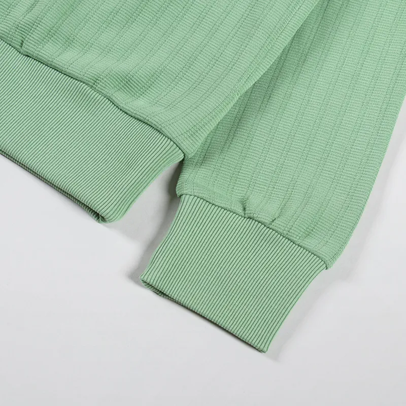 Penfield Textured Stripe Half Zip Funnel Sweatshirt Mistletoe-9