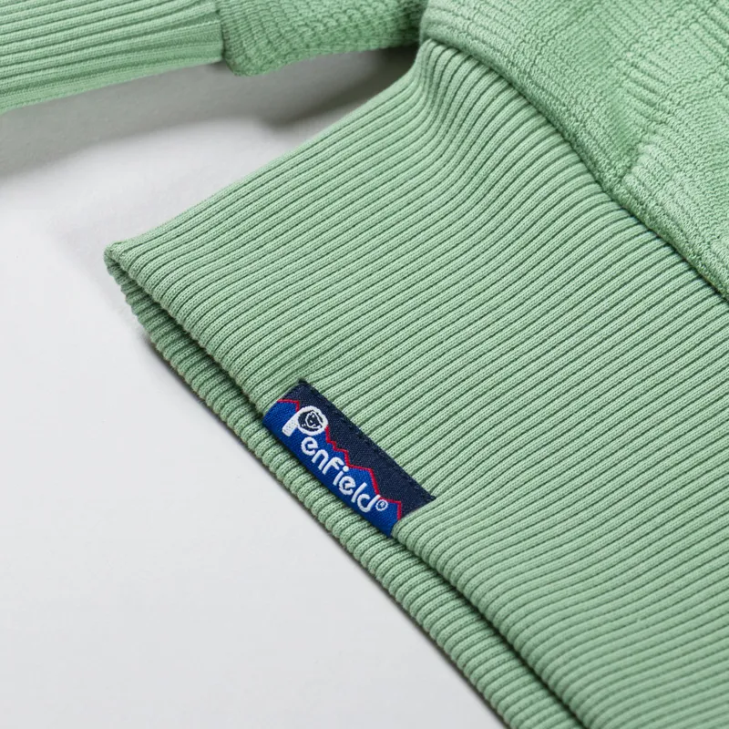 Penfield Textured Stripe Half Zip Funnel Sweatshirt Mistletoe-7