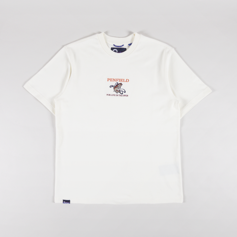 Penfield Embroidered Trout T Shirt Vanilla Ice