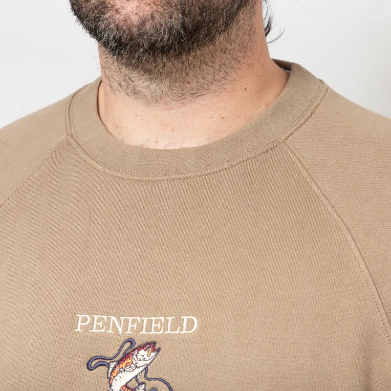 Penfield Embroidered Trout Crew Lead Grey-5