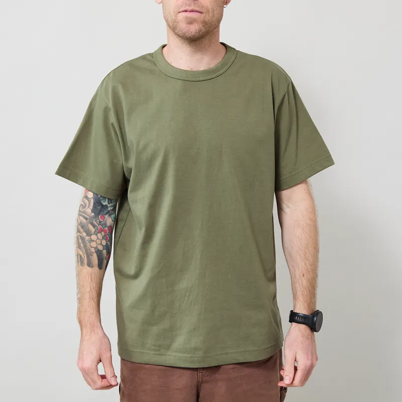 Power Goods Archive T Shirt Olive-1