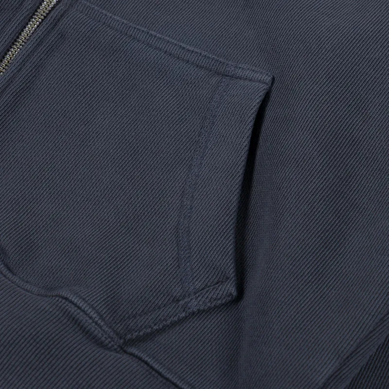 Power Goods Loopback Zip Hoodie Washed Black-5