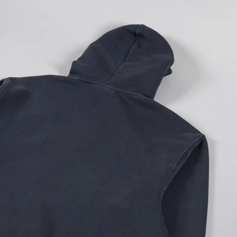 Power Goods Loopback Zip Hoodie Washed Black-3