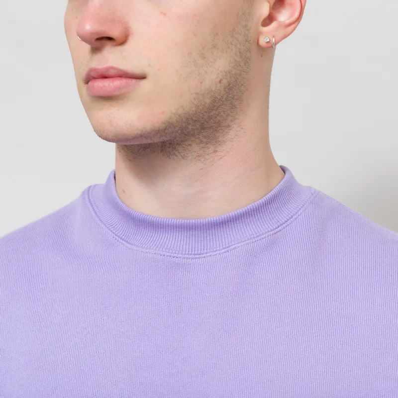 Power Goods Loopback Crewneck Dusty Violet-3