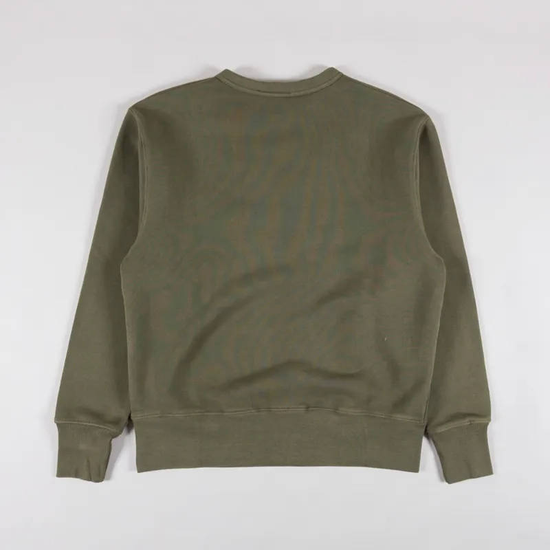 Power Goods Loopback Crewneck Olive-1