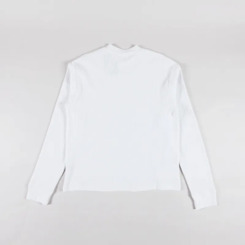 Power Goods Thermal Waffle Long Sleeve T Shirt White-1