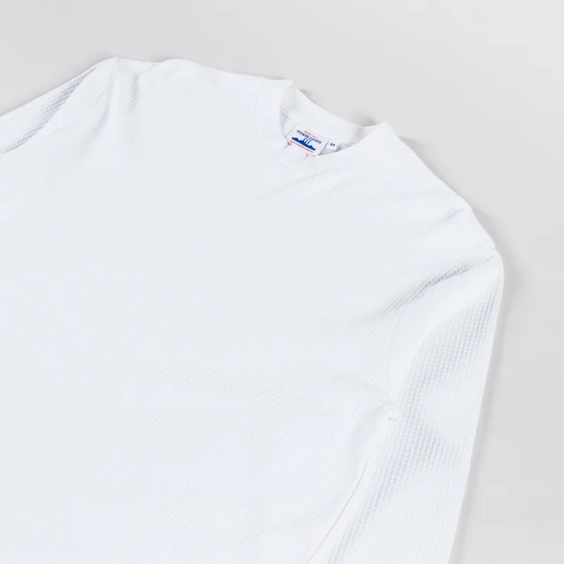 Power Goods Thermal Waffle Long Sleeve T Shirt White-2