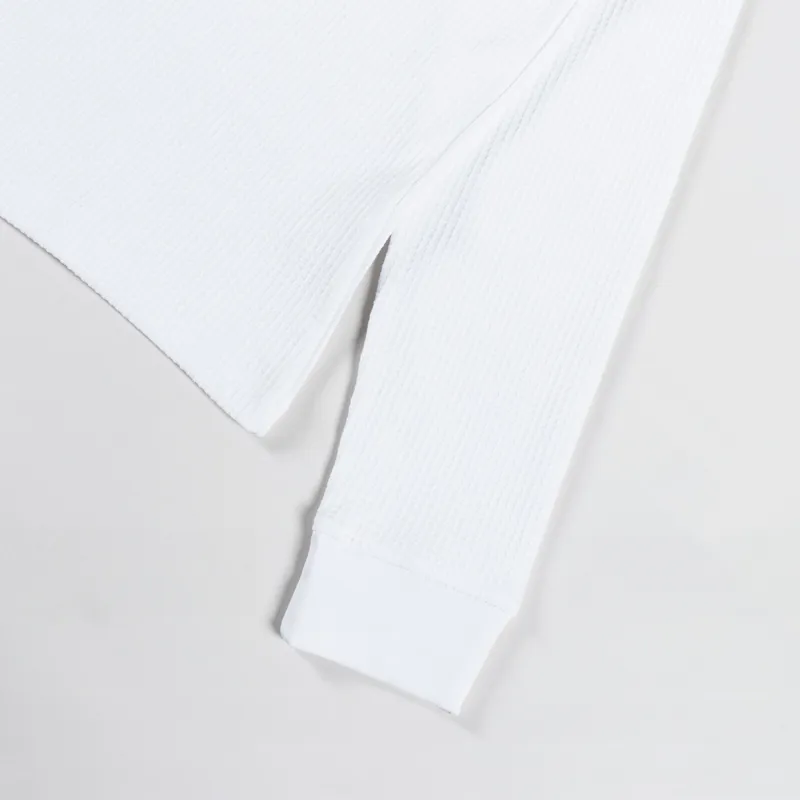 Power Goods Thermal Waffle Long Sleeve T Shirt White-6