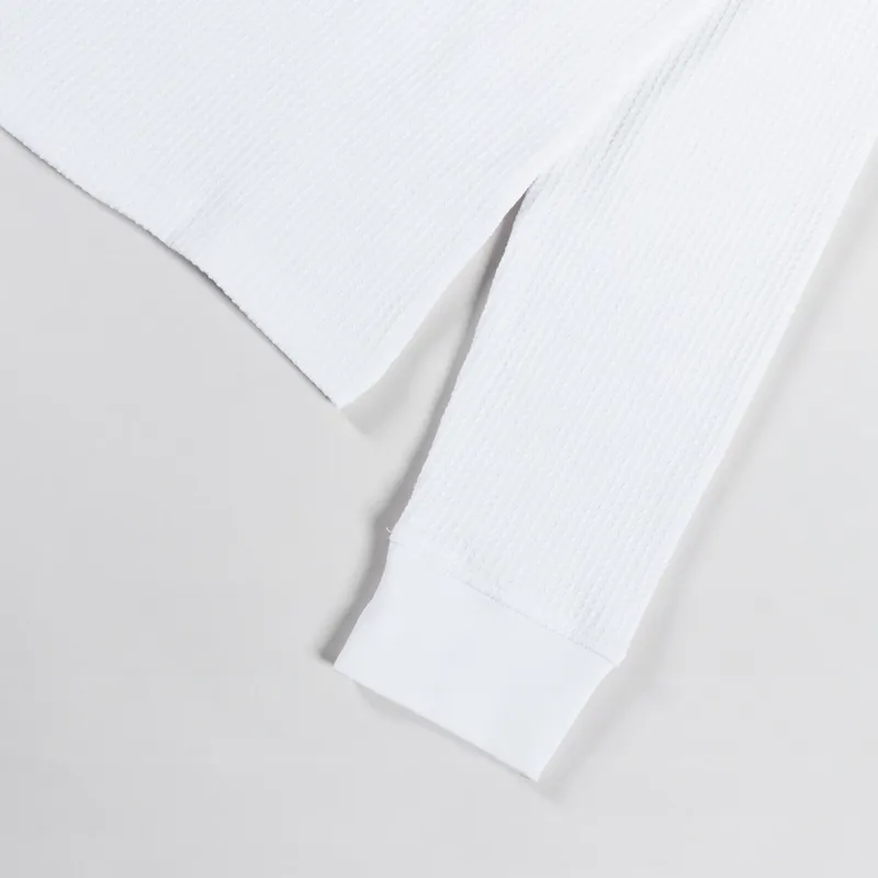 Power Goods Thermal Waffle Long Sleeve T Shirt White-7