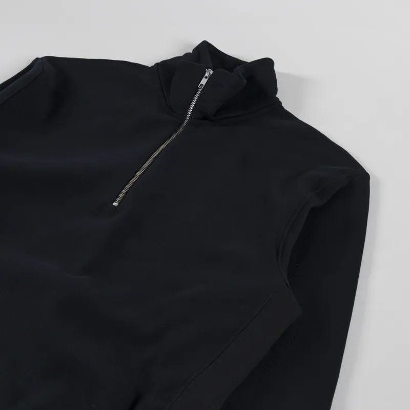 Power Goods Super Weight Quarter Zip Black-2