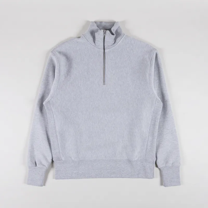 Power Goods Super Weight Quarter Zip Heather Grey