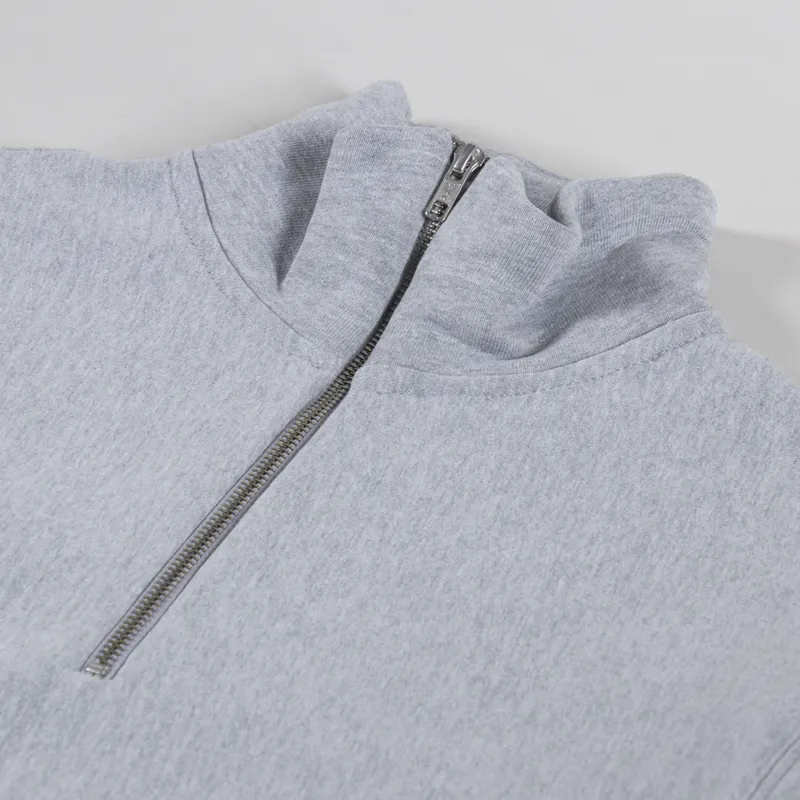 Power Goods Super Weight Quarter Zip Heather Grey-4