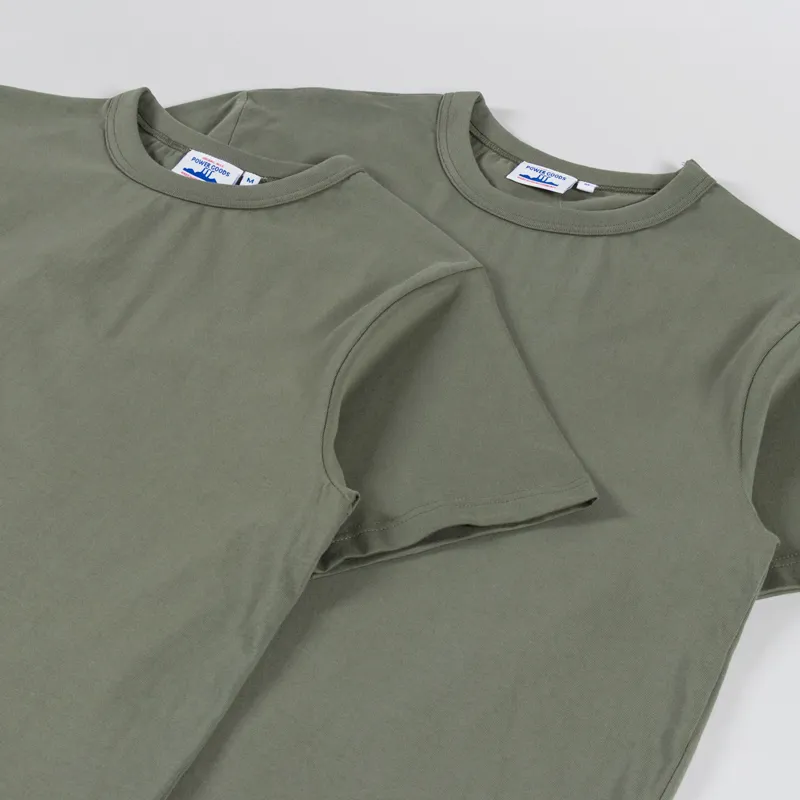 Power Goods Archive T Shirt 2 Pack Olive-1