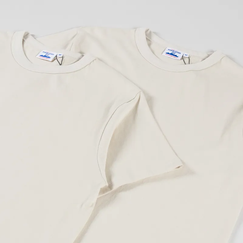 Power Goods Archive T Shirt 2 Pack Putty-1