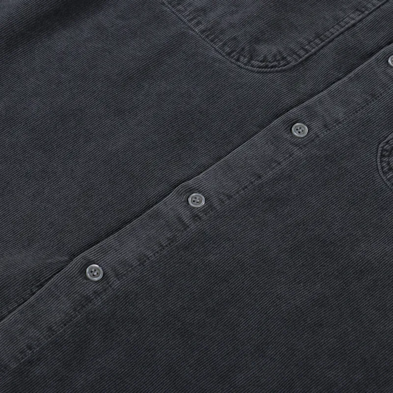 Kappy Design Pigment Corduroy Shirt Dark Grey-6