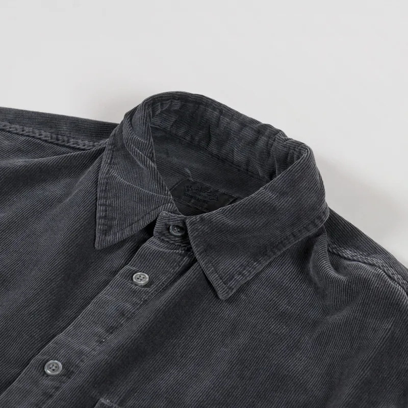 Kappy Design Pigment Corduroy Shirt Dark Grey-4