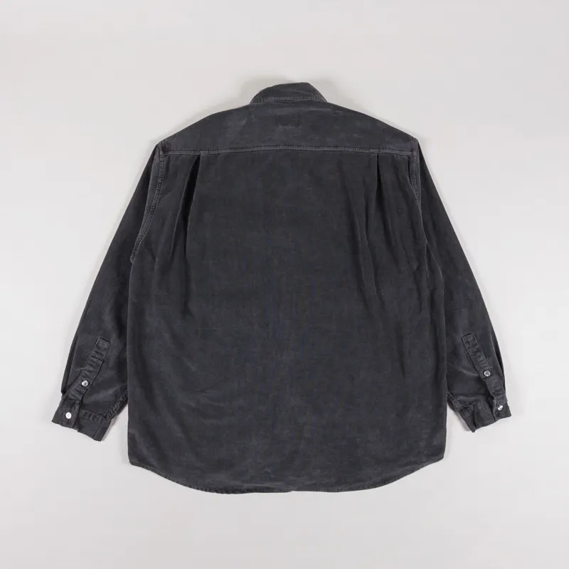 Kappy Design Pigment Corduroy Shirt Dark Grey-1