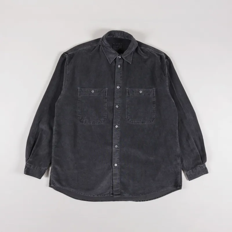 Kappy Design Pigment Corduroy Shirt Dark Grey