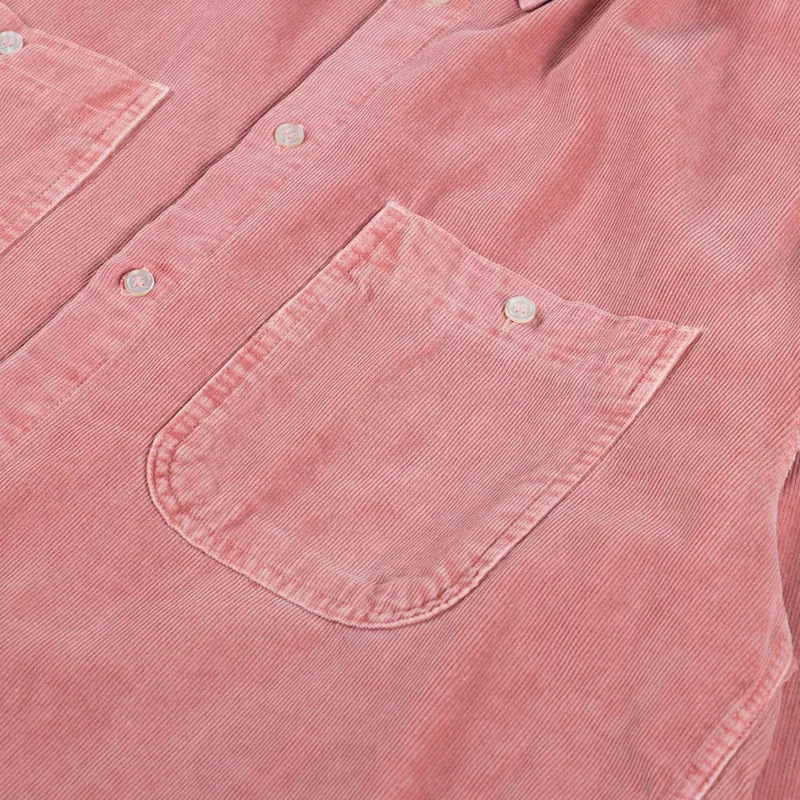 Kappy Design Pigment Corduroy Shirt Dusty Pink-5