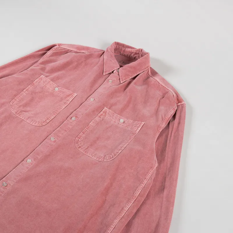 Kappy Design Pigment Corduroy Shirt Dusty Pink-2