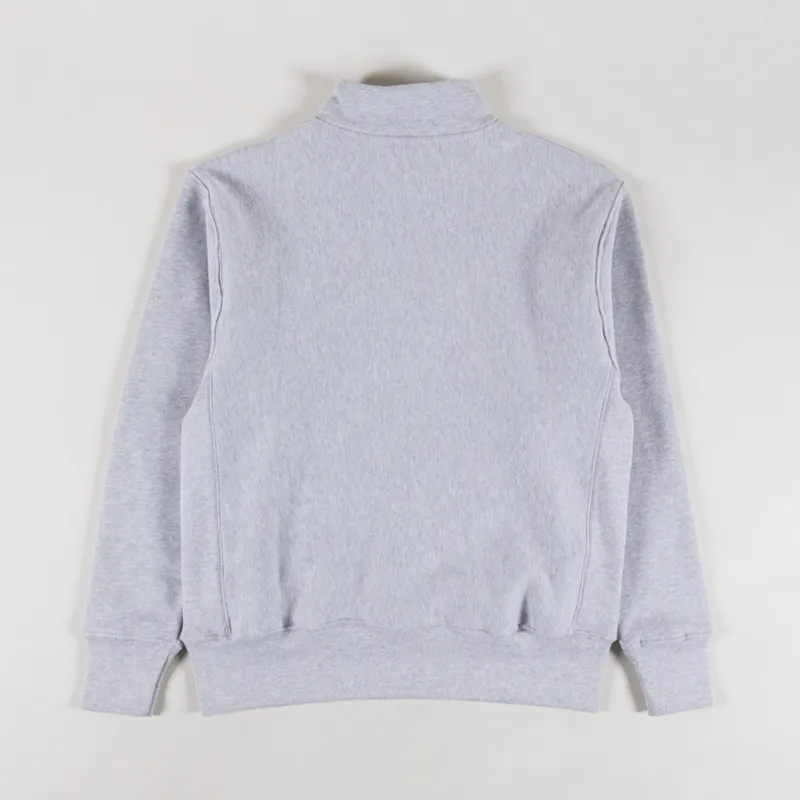 Power Goods Super Weight Quarter Zip Heather Grey-1