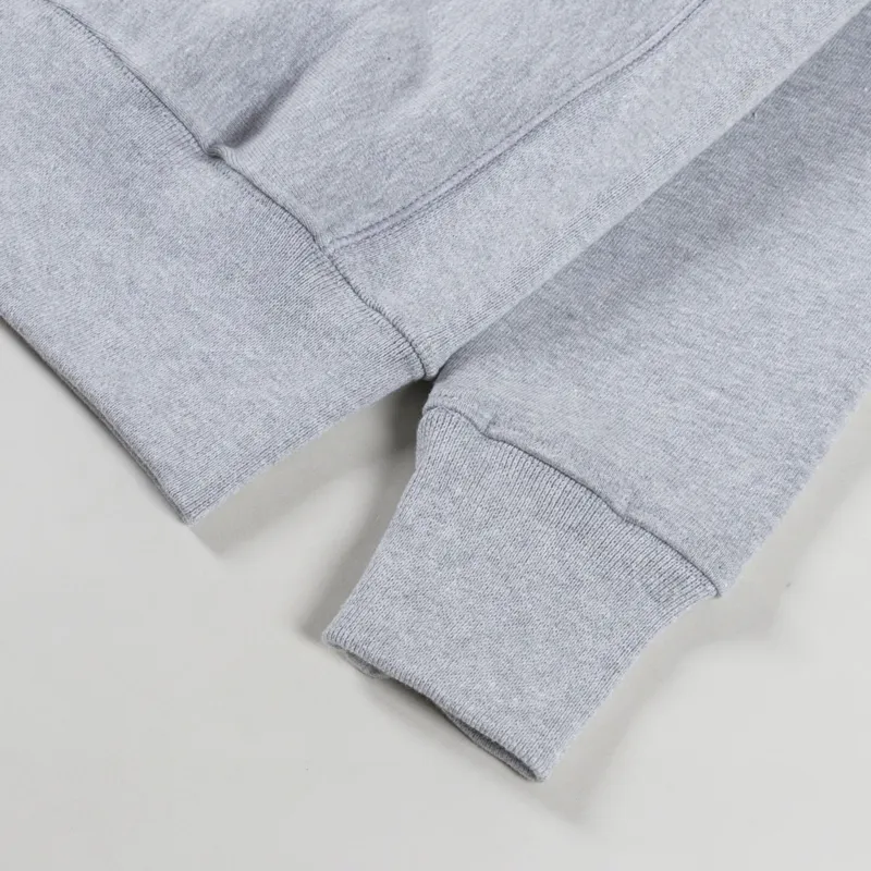 Power Goods Super Weight Quarter Zip Heather Grey-5