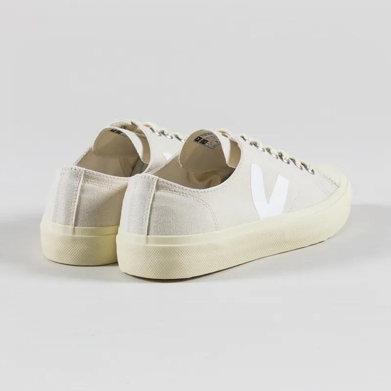 Veja Womens Wata II Low Canvas Shoes Pierre White-1