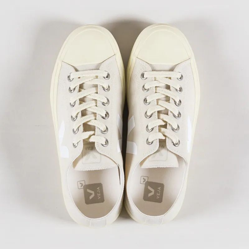 Veja Womens Wata II Low Canvas Shoes Pierre White-6
