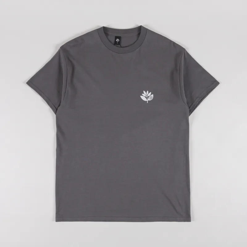 Magenta Plant T Shirt Graphite-1