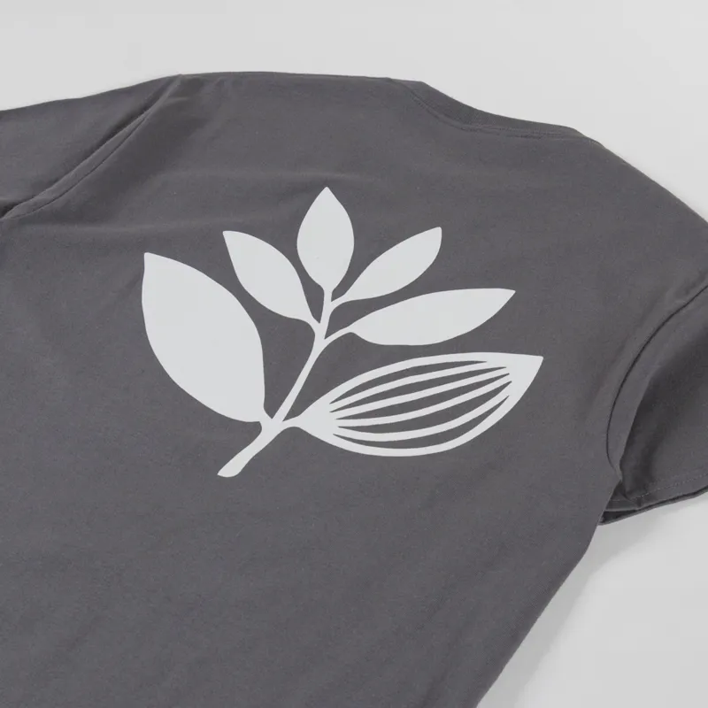 Magenta Plant T Shirt Graphite-2