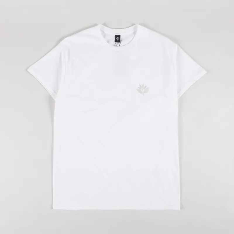 Magenta Plant T Shirt White-1