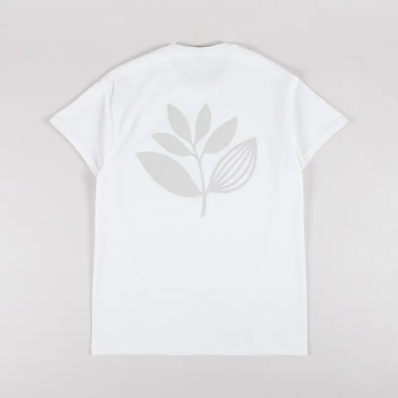 Magenta Plant T Shirt White