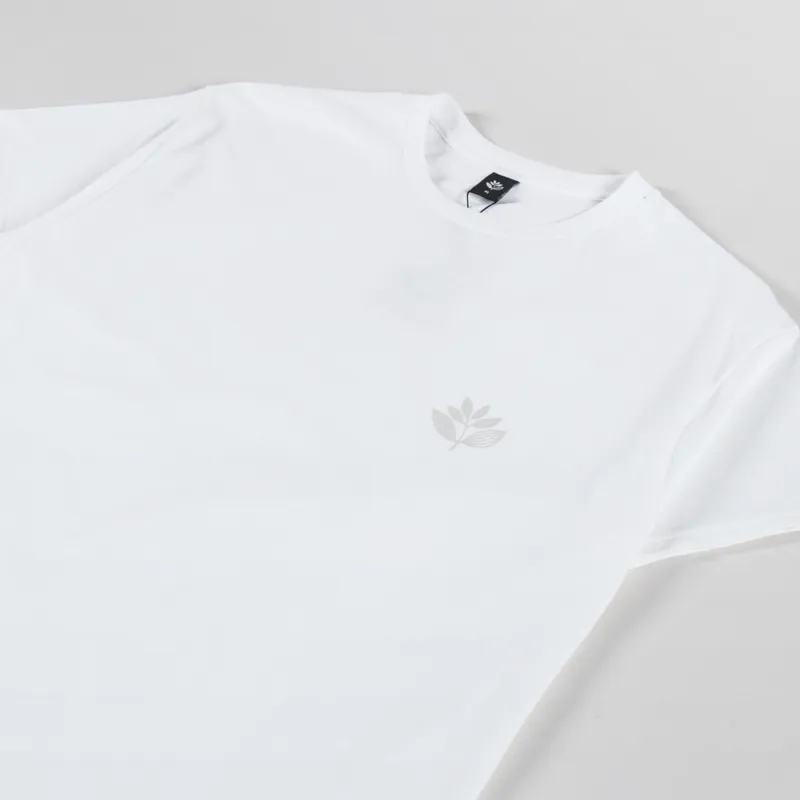 Magenta Plant T Shirt White-3