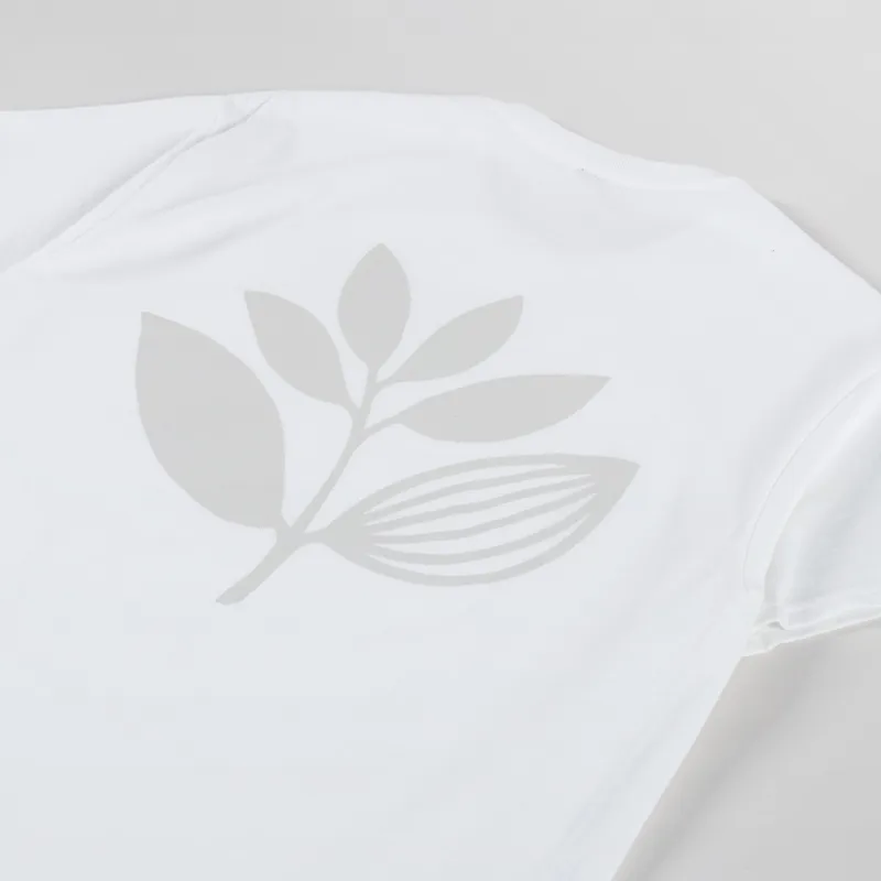 Magenta Plant T Shirt White-2