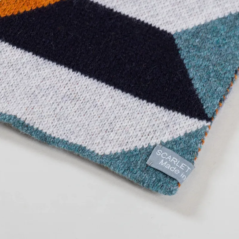 Scarlet Knitwear Womens Playground Scarf Rust Lichen-3