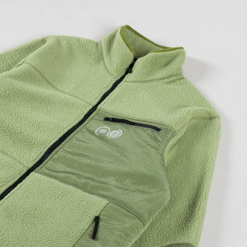 Purple Mountain Observatory Sherpa Zip Through Fleece Sage-1