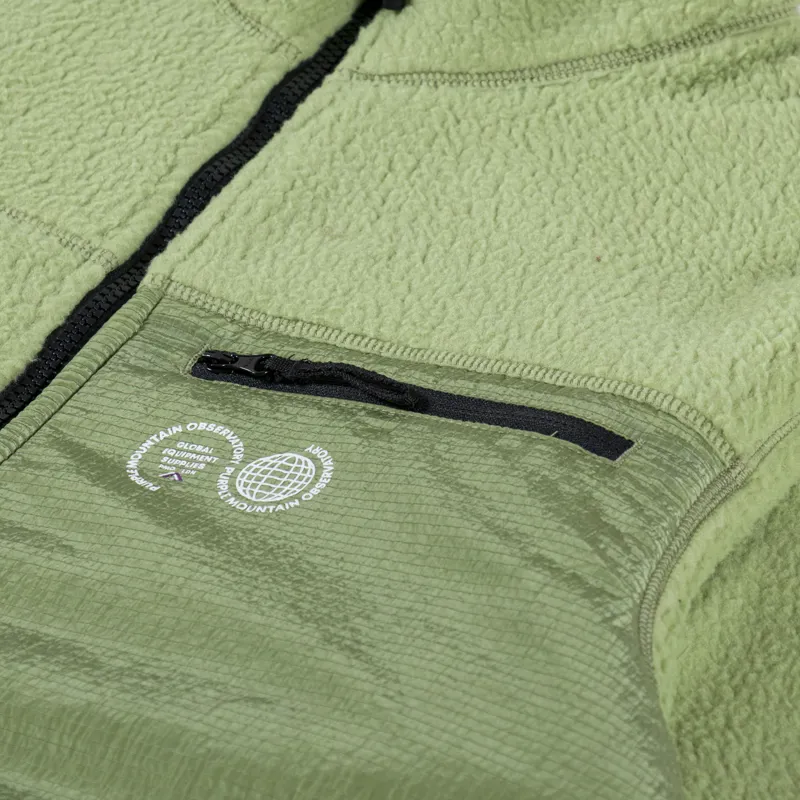 Purple Mountain Observatory Sherpa Zip Through Fleece Sage-3