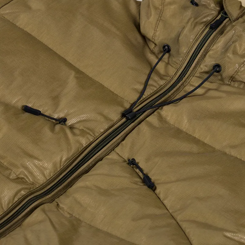 Purple Mountain Observatory Shield Puffer Jacket Barnacle Mesh Khaki-7