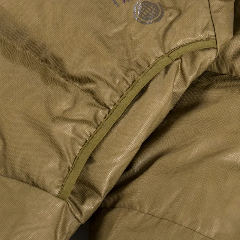 Purple Mountain Observatory Shield Puffer Jacket Barnacle Mesh Khaki-8