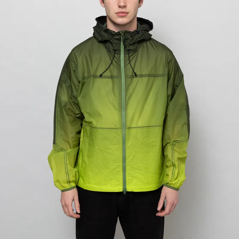 Purple Mountain Observatory Breeze Jacket Lime Black Ombre Print