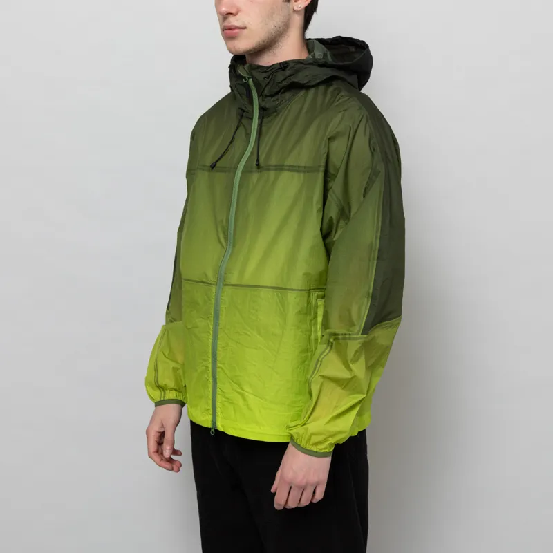 Purple Mountain Observatory Breeze Jacket Lime Black Ombre Print-1