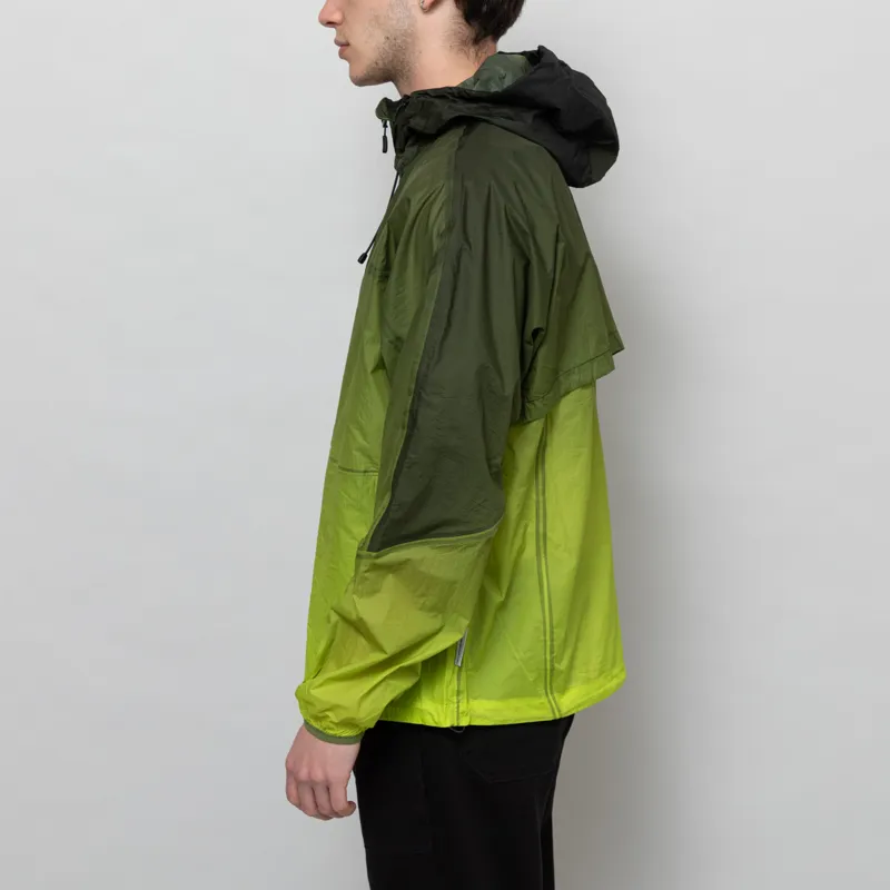 Purple Mountain Observatory Breeze Jacket Lime Black Ombre Print-2