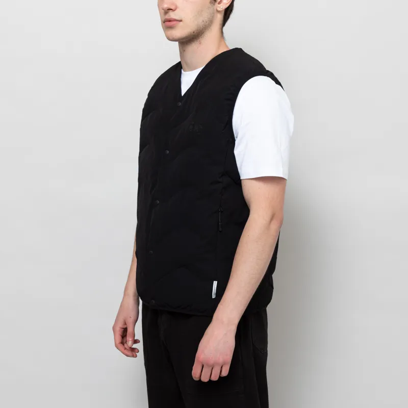 Purple Mountain Observatory Waves Quilted Vest Black-1