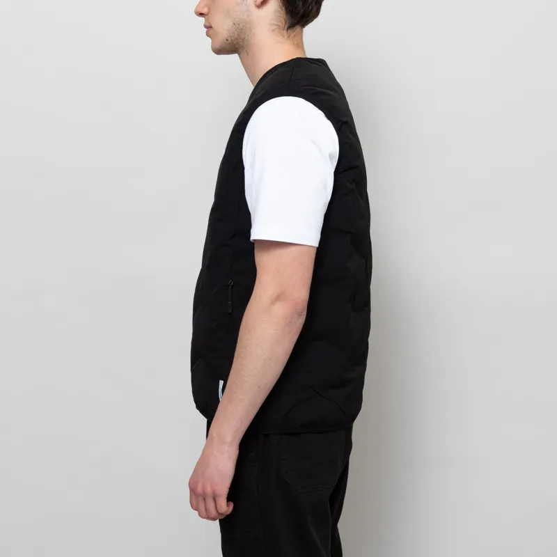 Purple Mountain Observatory Waves Quilted Vest Black-2